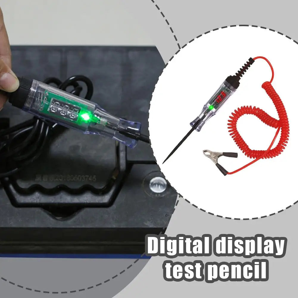 Auto Voltage Tester Pen 3V-90V DC Digital Display Circuit Probe with Fuse Checker for Car Truck Motorcycle Electrical Test Quake
