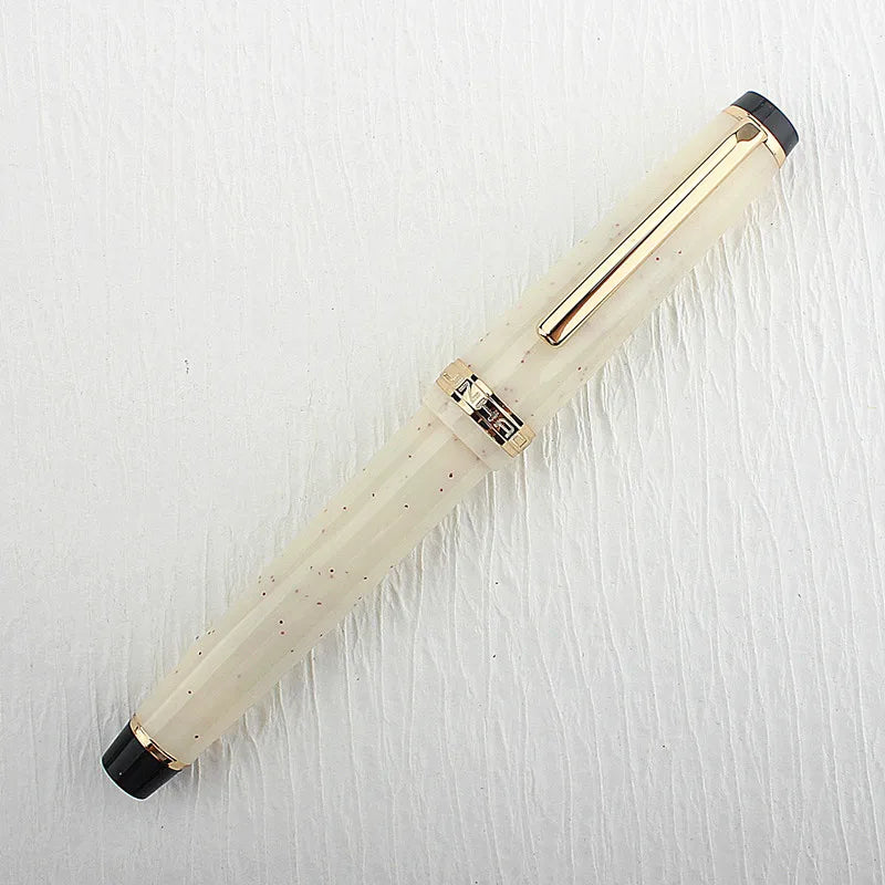 Jinhao 82 Fountain Pen Acrylic EF/F/M/Bent Nib Golden Trim with Converter Writing Pen Quake 82-1 EF 0.38MM