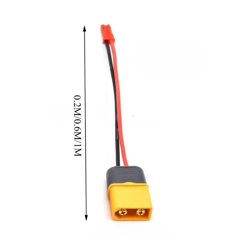 Vibration‑Resistant XT60 to JST Banana Plug Conversion Cord 20AWG Pre‑Crimped Adapter With/No Sheath for RC Hobby Modification Quake