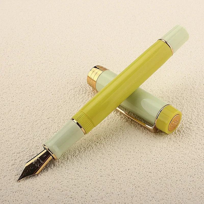 Jinhao 100 Centennial Fountain Pen Resin Luxury Pens Green Color F/M Classic Nib Writing Pen Stationery Office School Supplies Quake