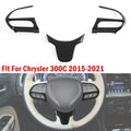 For Chrysler 300C 2015-2021 ABS Car Interior Steering Wheel Button Control Decoration Cover Frame Trim Carbon Look Decoration Quake Default Title
