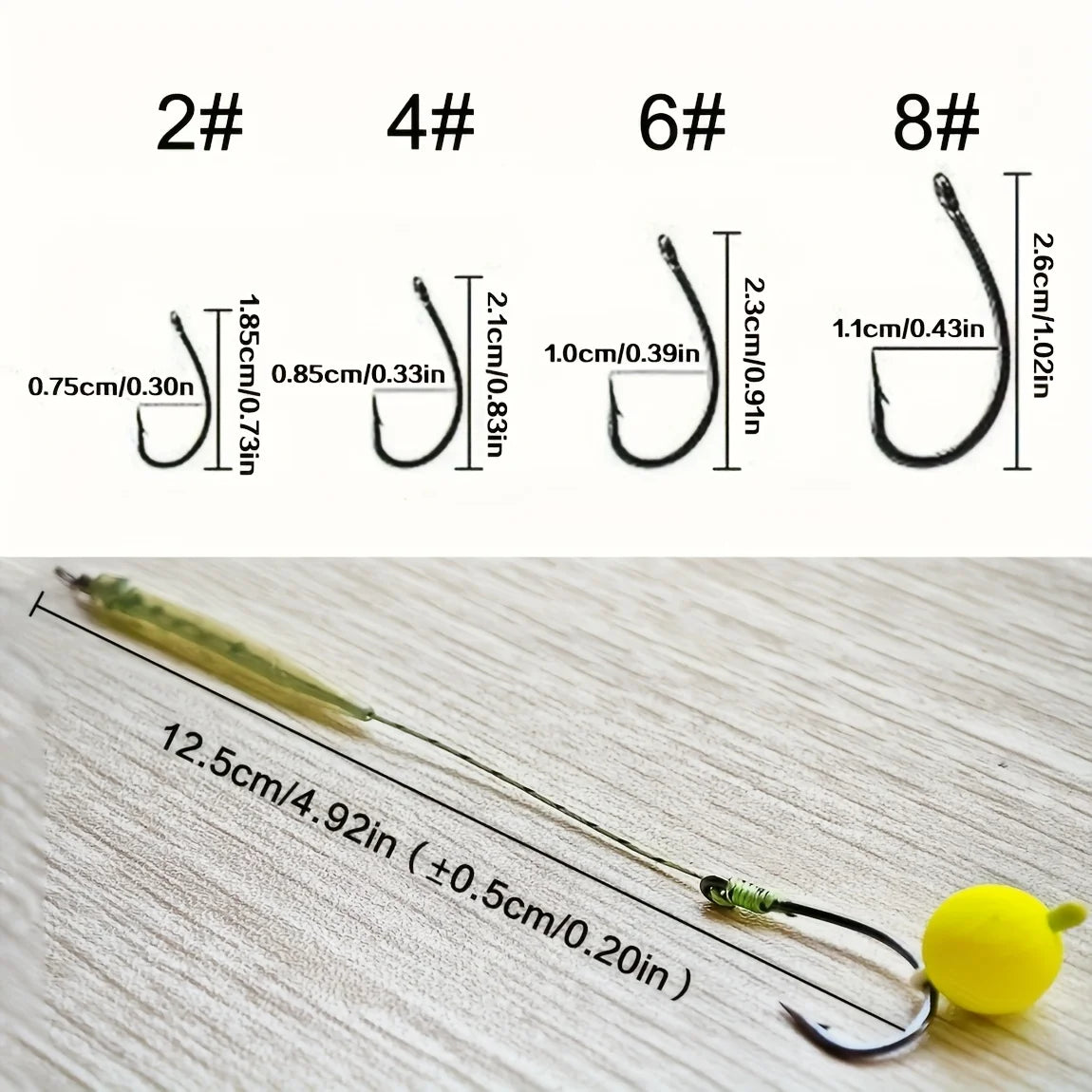 5pcs European Carp Fishing Setup with PVC Floats and Hooks - Ideal for Grass Carp and Bream, Bait Fishing Gear|Minimalist Design Quake
