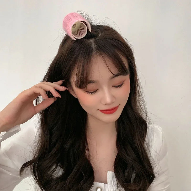 S/M/L Lazy Hair Rollers Hair Curlers Air Bangs Curling Rollers Plastic Self-adhesive Hair Curling Hairdressing Styling DIY Tool Quake