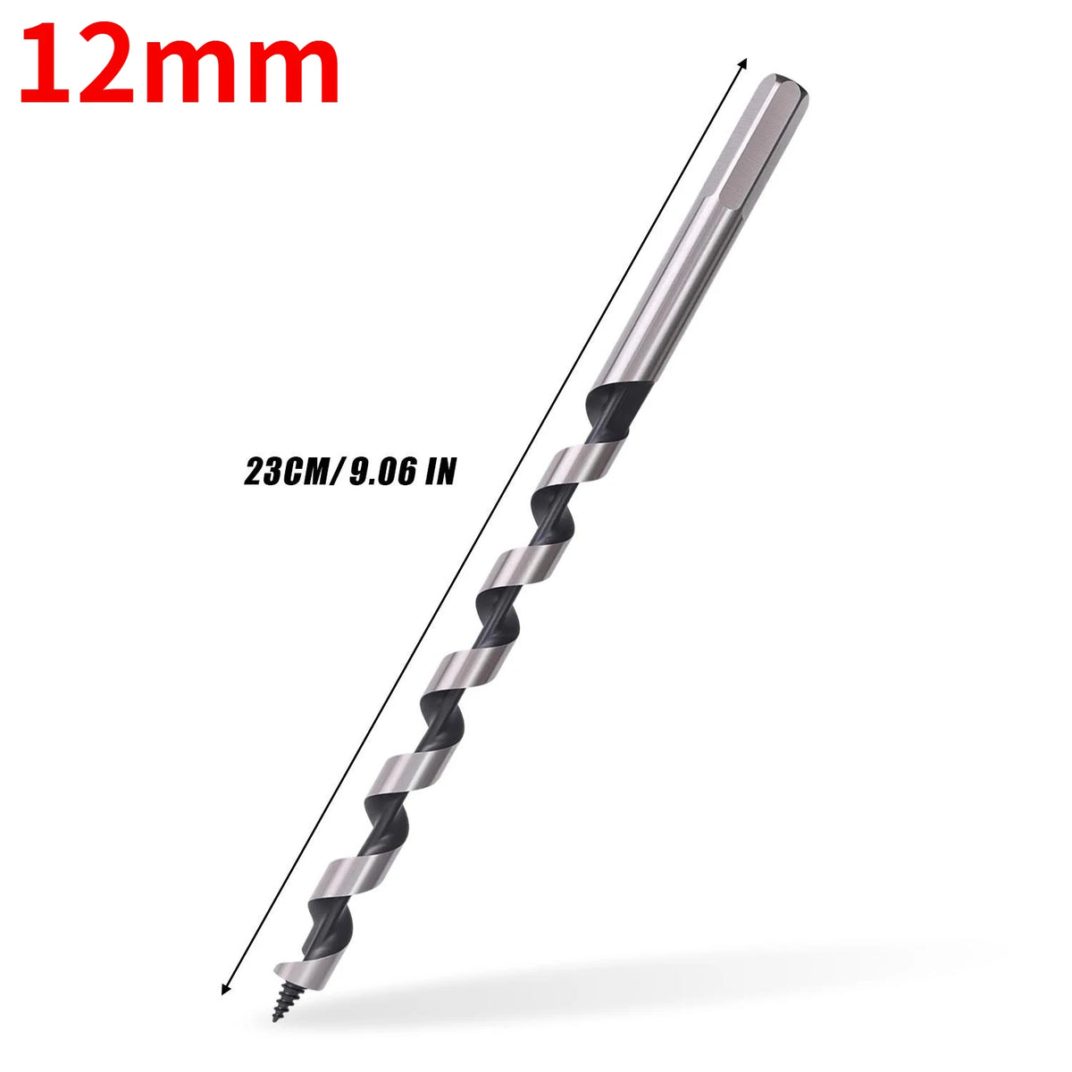 Hex Shank Wood Auger Bit Extended Deep Hole Spindle Dril Carbon Steel Twists Drill Bit Heavy Duty 230mm Long Hole Reaming Tools Quake 12mm