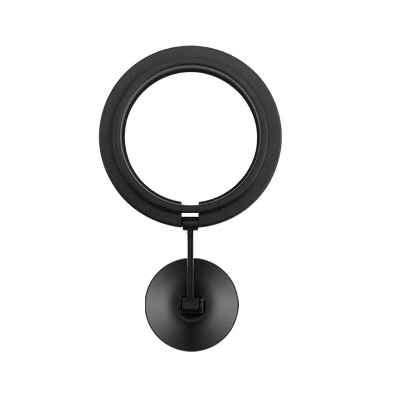Floating Fish Food Feeder Ring - Square Circle Aquarium Station with Suction Cup, Easy Food Dispenser, Space-Saving Design Quake Black circle