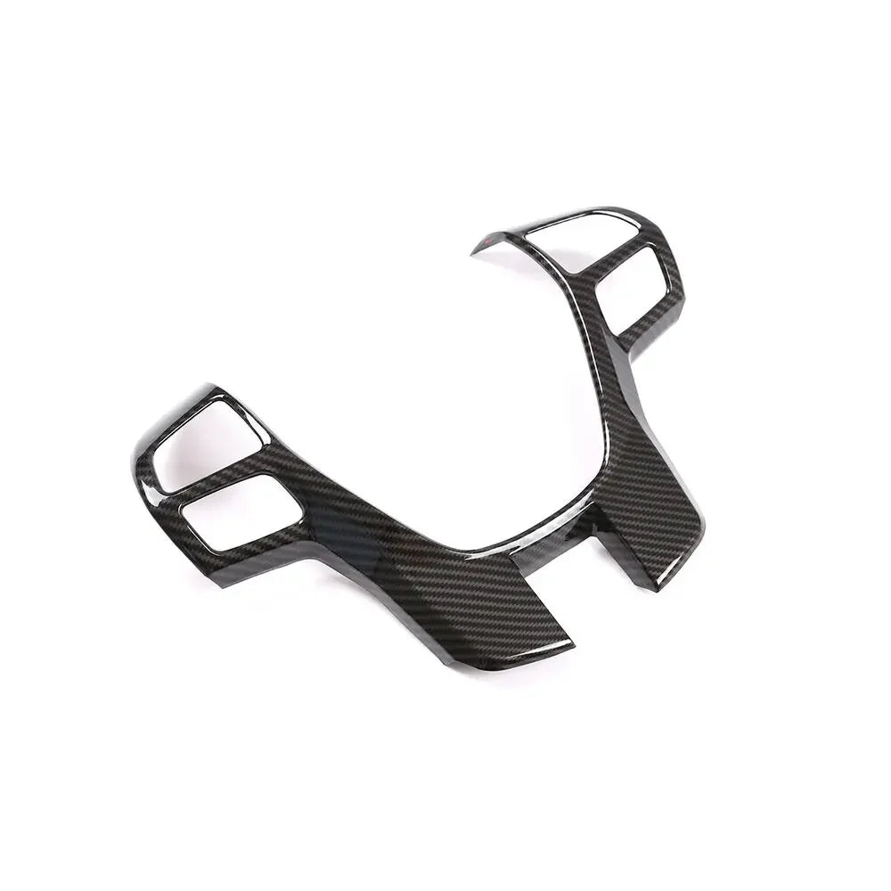 For Ford Everest Ranger 2015-2022 ABS Carbon Fiber Style Inner Car Steering Wheel Cover Trim Button Panel Frame Sticker Decor Quake