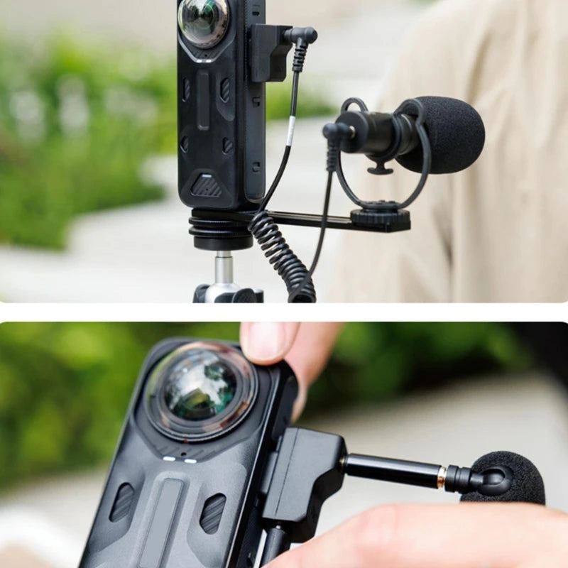 Microphone Adapter Type C 3.5mm Sound Port for X4 Action Camera Accessories K1KF Quake