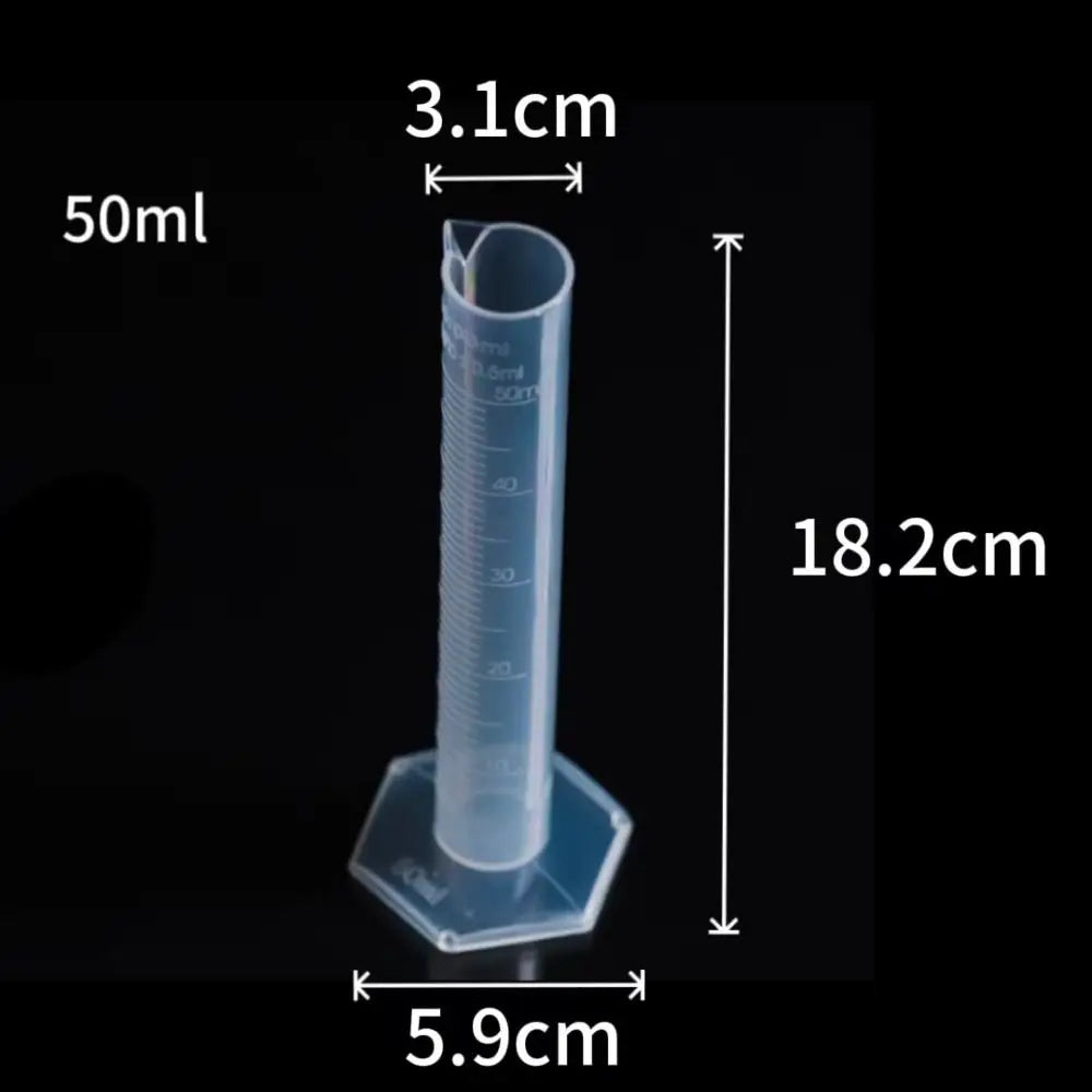 Transparents Graduated Cylinder Plastic Sturdy Measuring Cups Professional Trial Test Liquid Tube for Measurement Usage Quake