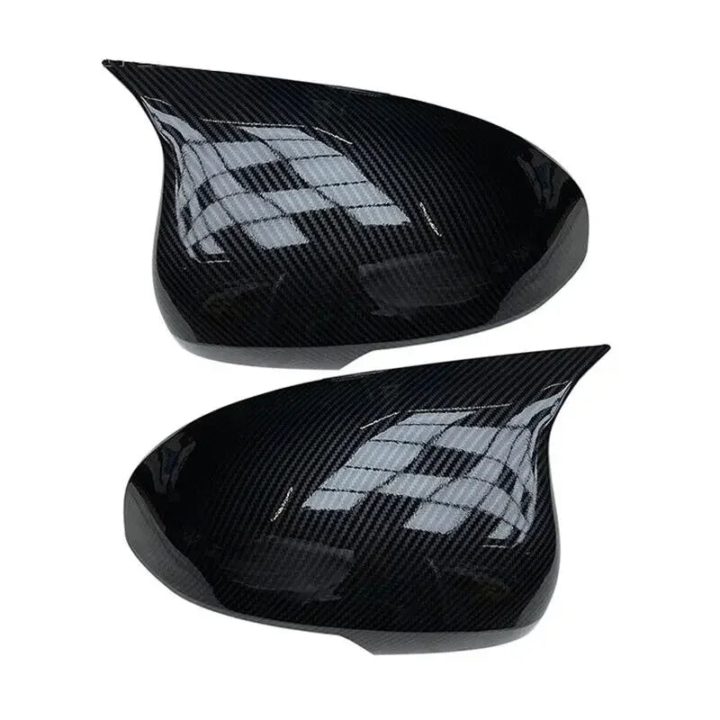 For Toyota Mark X Reiz Wish Prius Car Rearview Side Mirror Cover Wing Cap Exterior Door Rear View Case Trim Carbon Fiber Look Quake