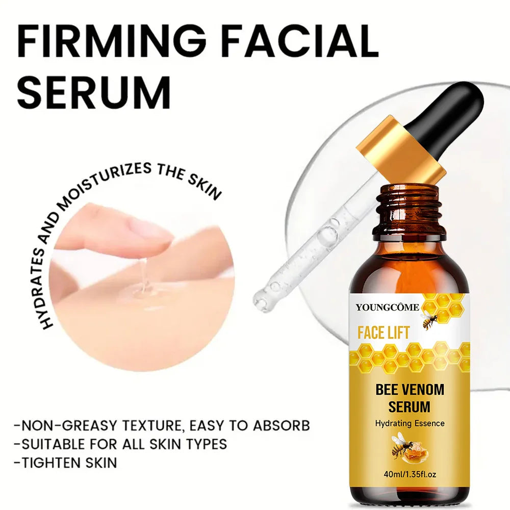 Beevenom Serum Hydrating Essence Face Serum Lift Firming Fade Fine Lines Anti-aging Essence Whitening Brighten Nourish Skin Care Quake