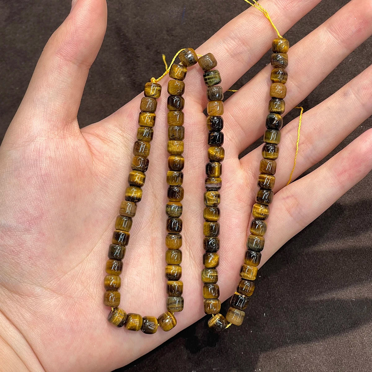 Natural Stone Turquoise/Blue-Veins Stone Isolation Beads 5x6mm For Jewelry Making DIY Necklace Bracelet Chain Accessory Quake Tiger Eye 5x6mm