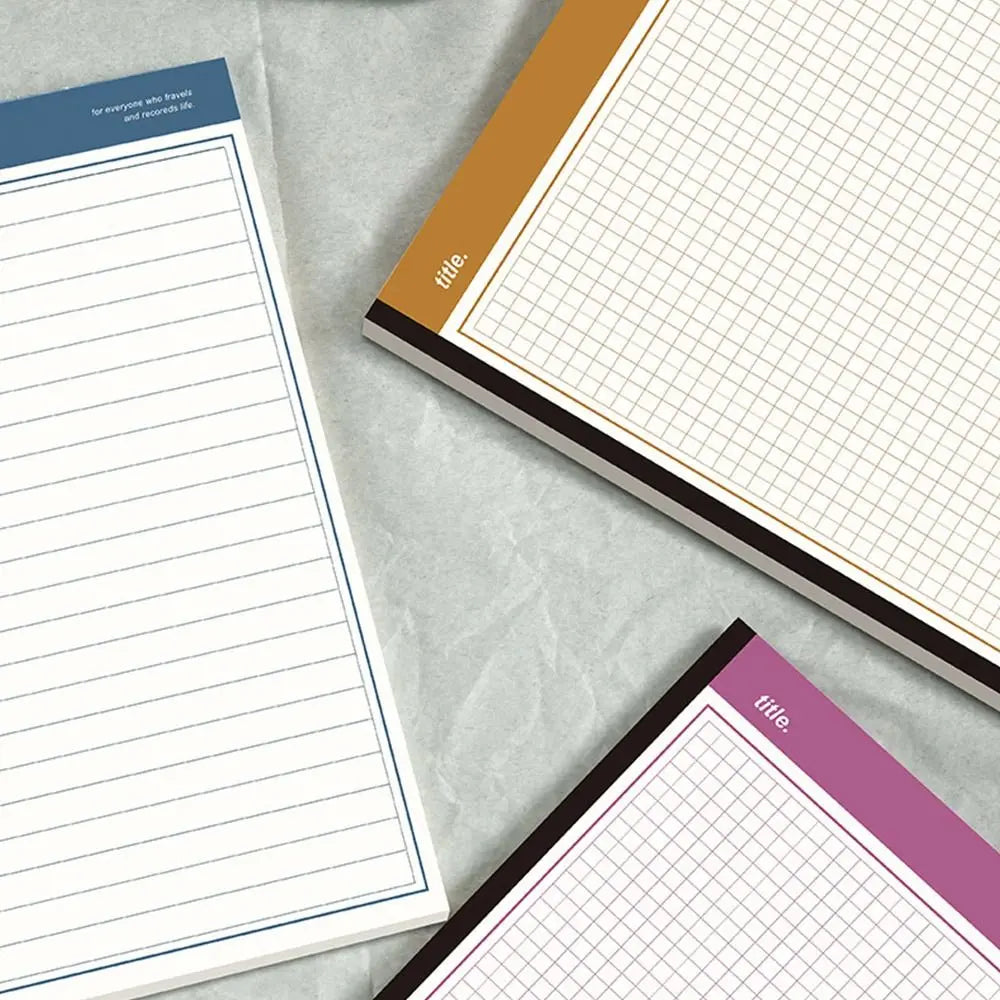 20Sheets/Book Simplicity B5 B5 Notebook Horizontal Tearable Writing Memo Pads Legal Pad Students Quake