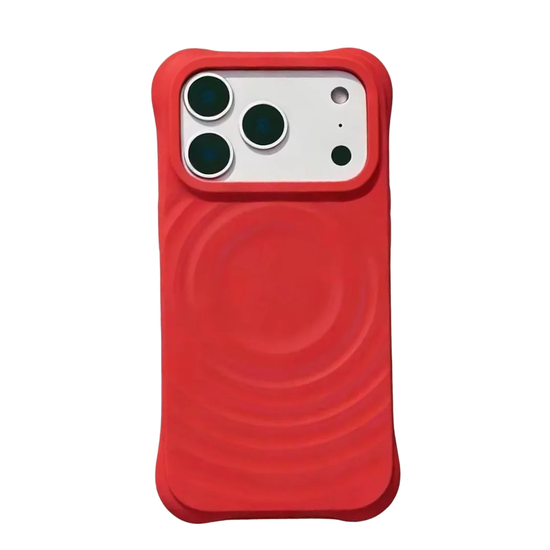 608233 Wave Magnetic Phone Cover for IPhone 13 14 15 16 17 18 Pro Max Case for IPhone 18Pro Quake tomato red iPhone 16 Pro