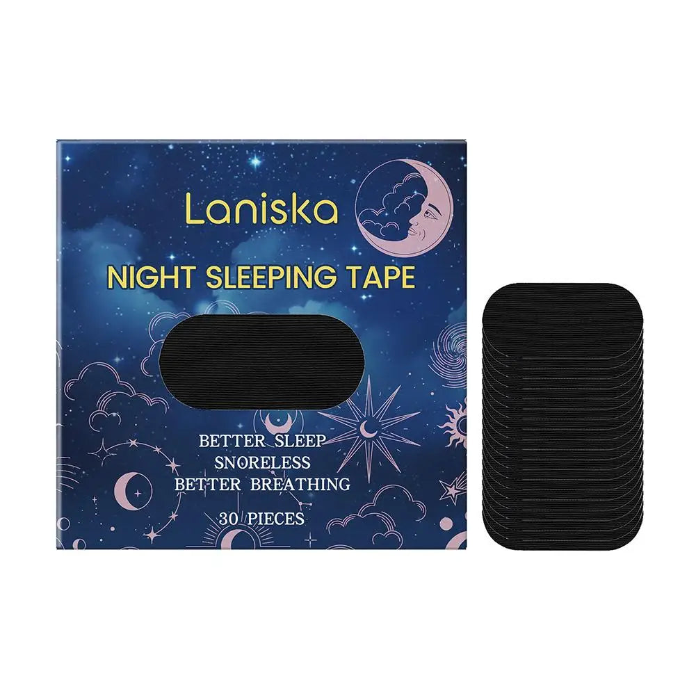 30Pcs Sleep Care Nose Patches Gentle Nighttime Nose Comfort Patches Thin Breathable Skin-Friendly Body Sleep Care Sticker Quake blue