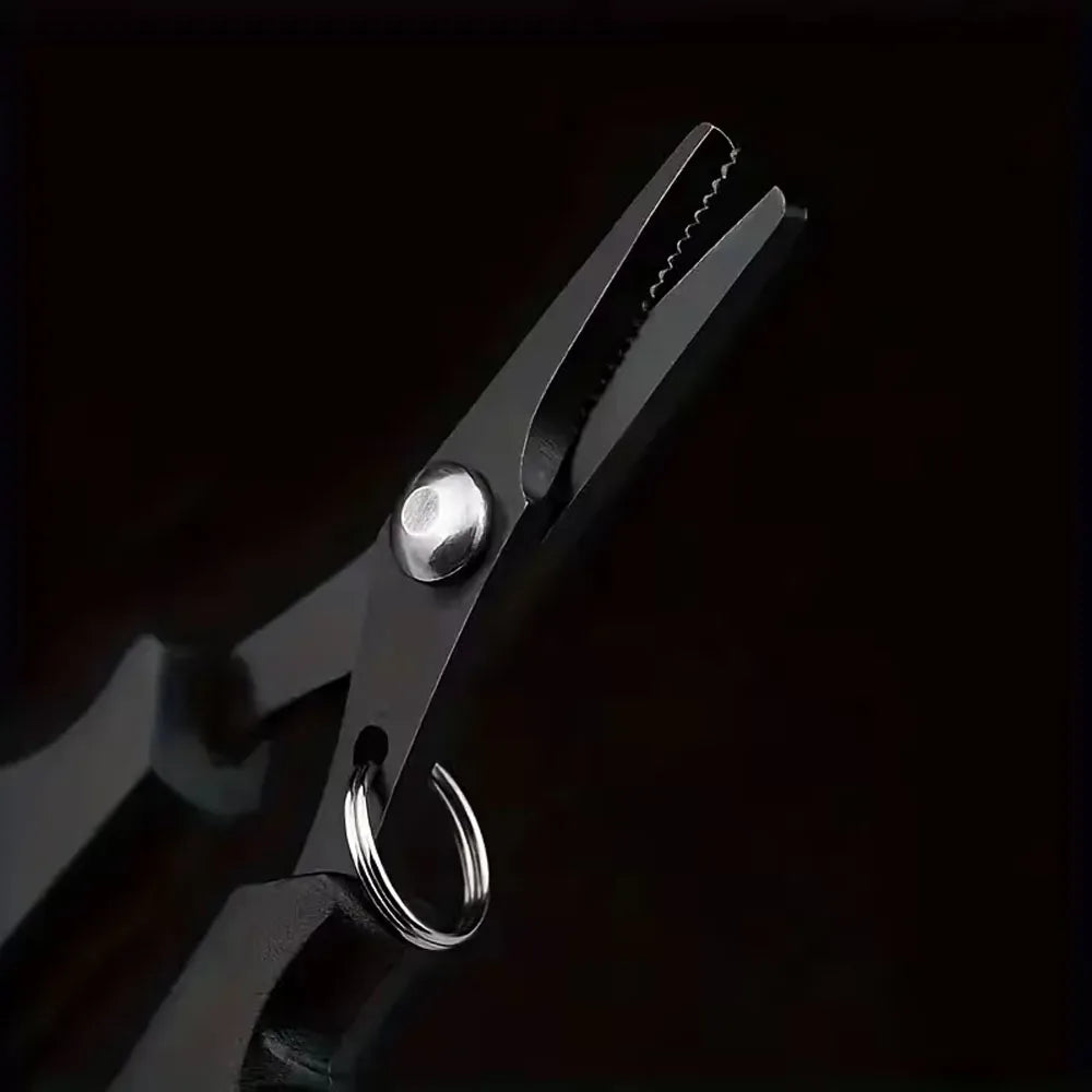 2Pcs Heavy-Duty Fishing Scissors, Non-Slip Serrated Edges, Suitable for Cutting Braided Line in Saltwater & Freshwater, Basic Fishing Quake