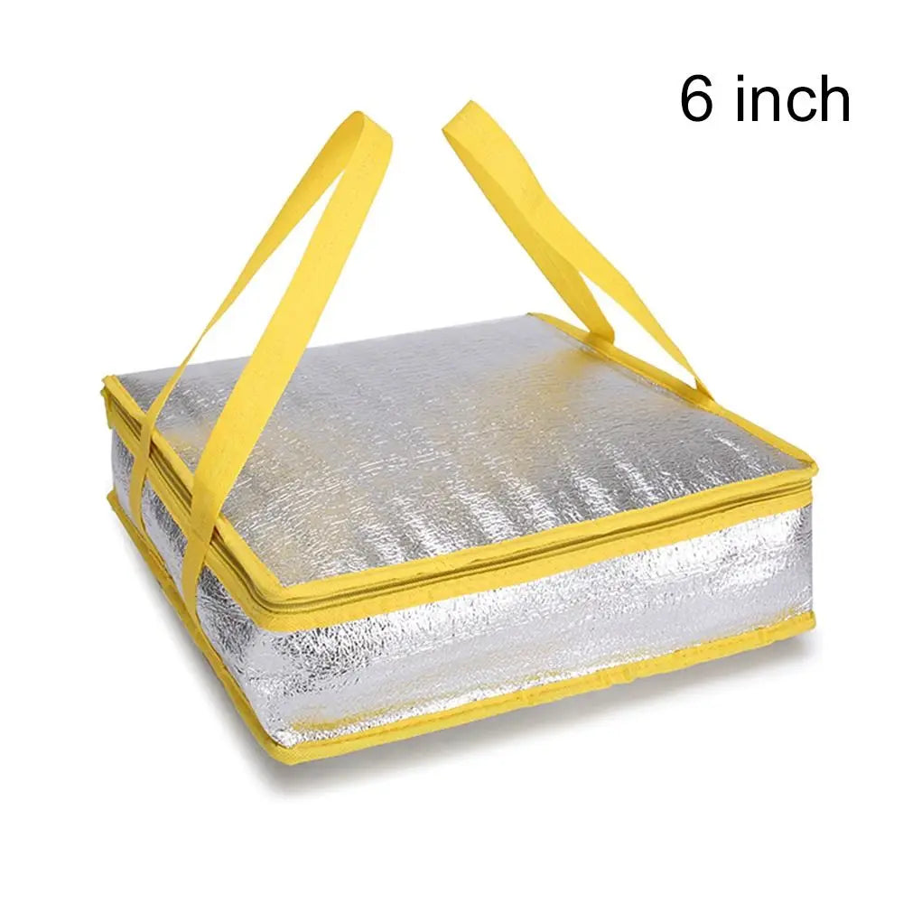 Folding Food Thermal Drink Storage Cooler Bag Insulation Bag Ice Pack Pizza Delivery Bag Quake 6 inch