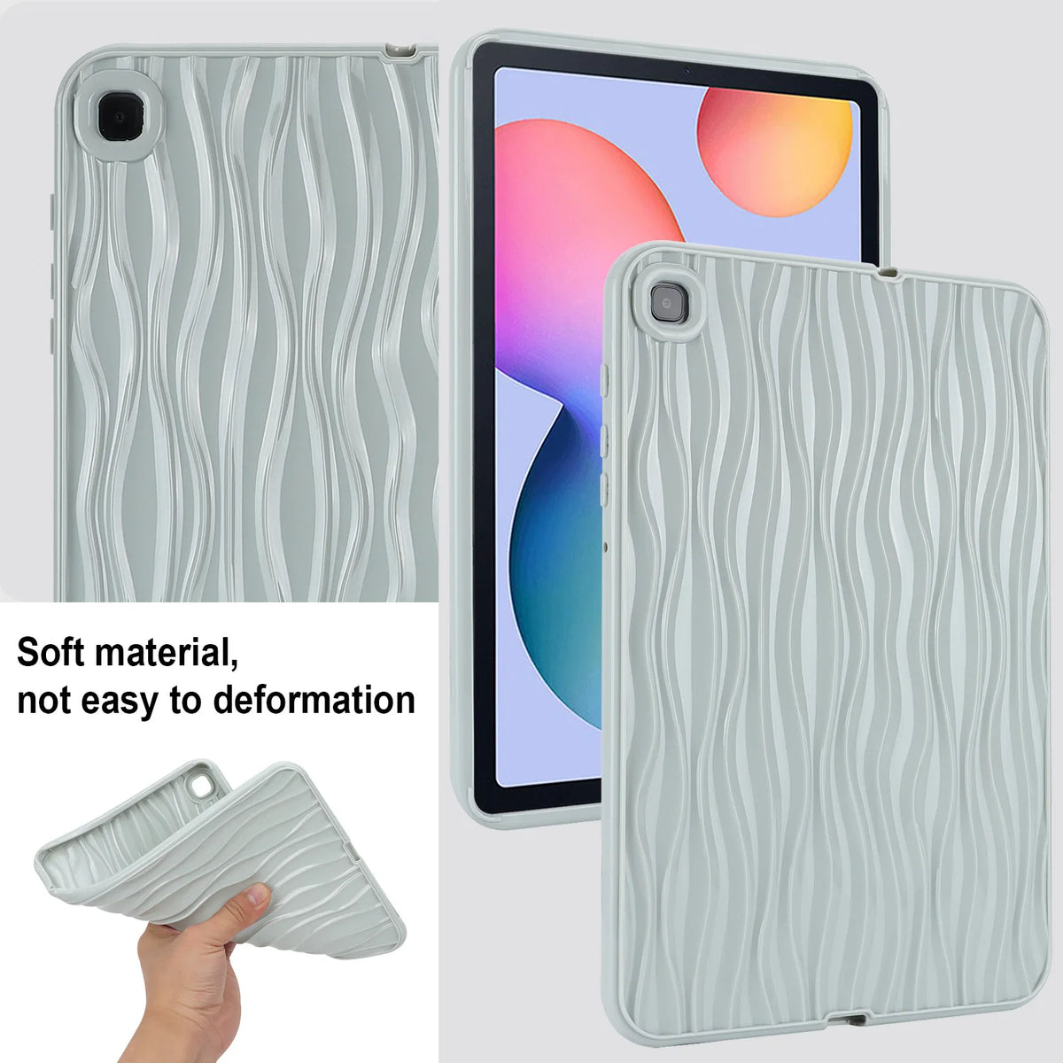 Luxury Tablet Case for Samsung Galaxy TAB A8 A7 S6 LITE Drop Resistant T220 T225 X200 P610 P615 Soft Silicone Quake