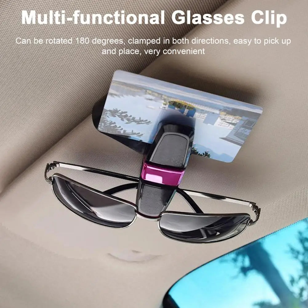 Universal Car Sunglasses Holder Glasses Clip Rotatable Scratch Protection Sunglasses Clip Car Sun Visor Accessories Quake
