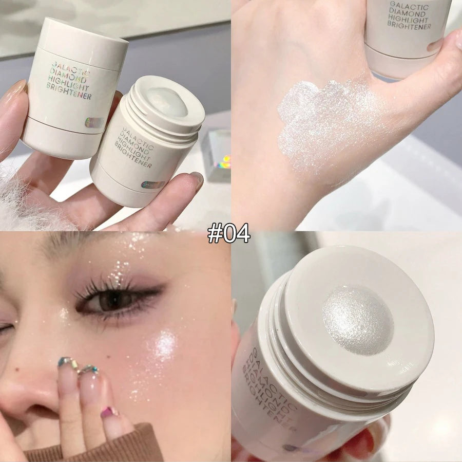 Pearlescent Diamond Liquid Highlighter Contour High Gloss Finish Luminizer Makeup Gel Face Body Brighten Glitter Natural Contour Quake 04