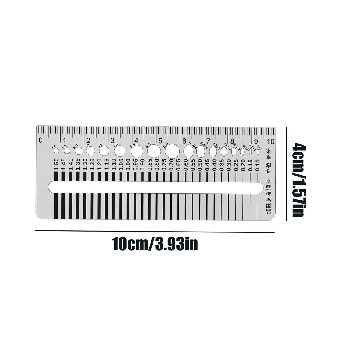 Crack Width Gauge Precisize Stainless Steel Gap Ruler Crack Gauge Gap Measurement for Hardware Installation Concrete Wall Quake