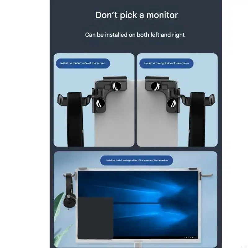 Monitor Stand for Headphone Clamp Adjustable Headset Holder Space Saving Desk Organization Easy Installation Accessories K1KF Quake