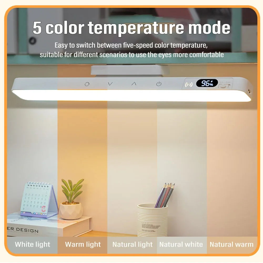 Touch Table Lamp Magnetic Desk Lamp Bulit-in Rechargeable Battery for Reading Cabinet Mirror Bedside Rechargeable Night Lights Quake