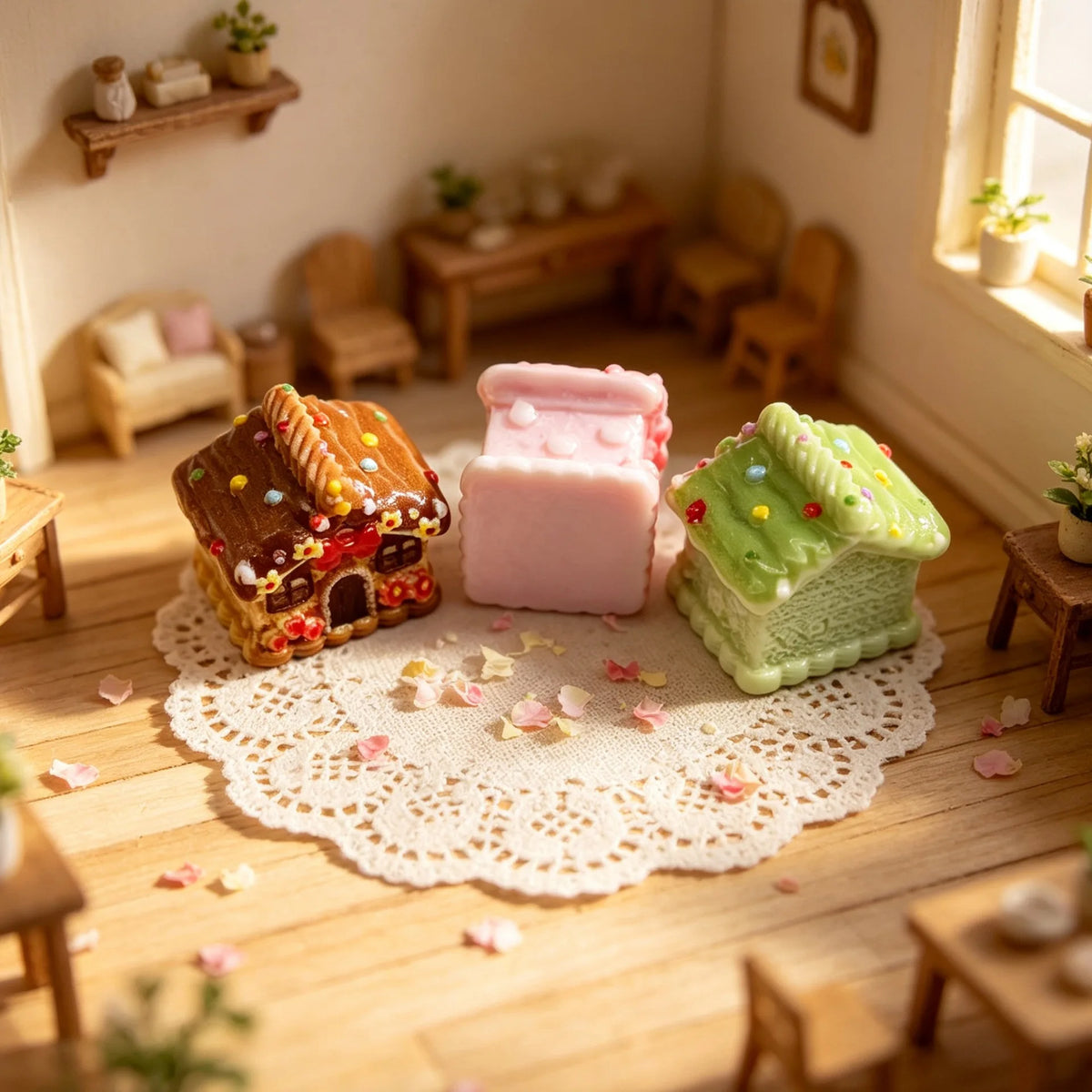 20Pcs Miniature Cute Woodland House Resin For Micro Landscape Simulation Desk Model DIY Play Toys Decor Dollhouse Accessories Quake