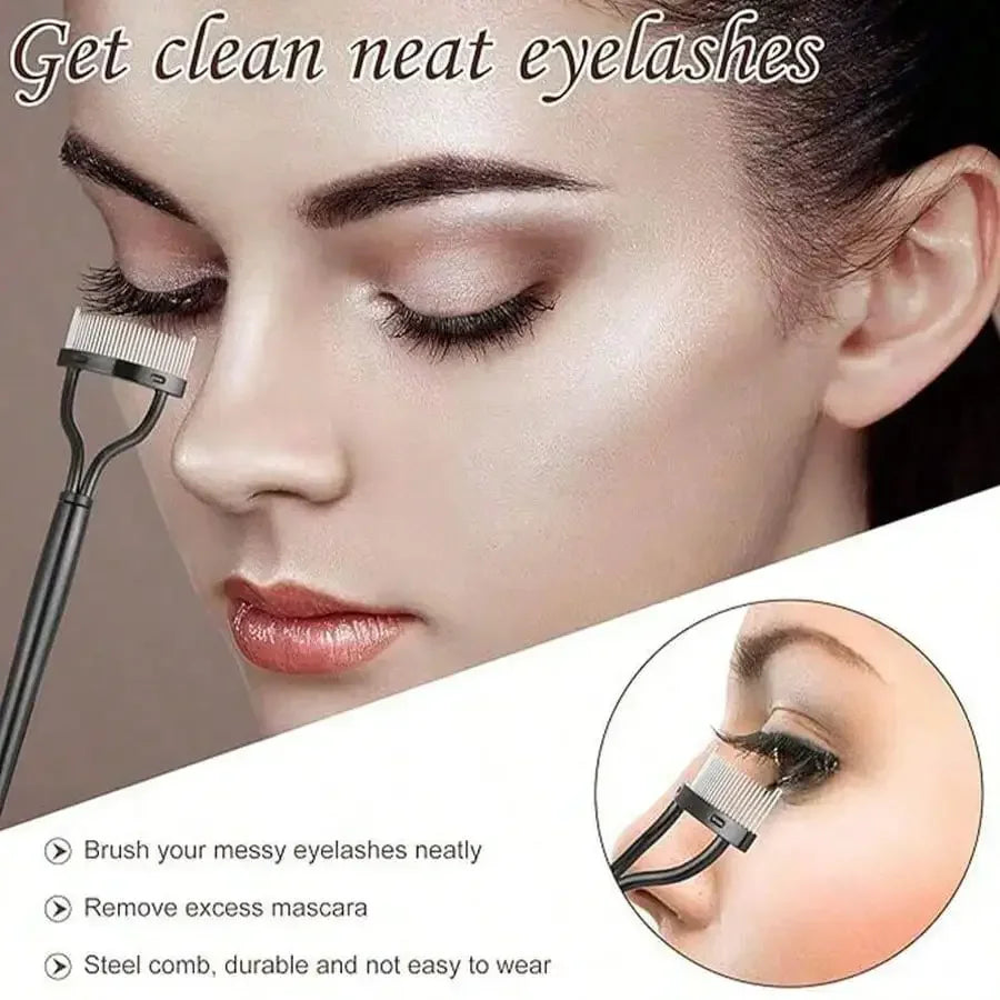 Eyelash Wand, Eyebrow Brush,11-In-1 Eyelash Grooming Kit, Includes Eyelash Curler With Comb Separator, 4 Silicone Refill Pads Quake