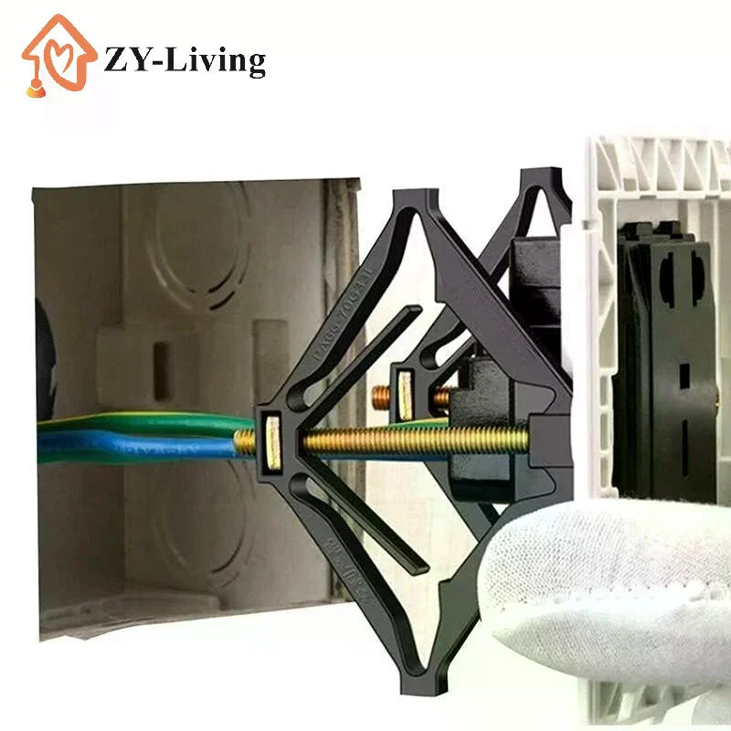 10Pcs Wall Socket Box Repair Clamp Mechanical Structure Easy Operation For Home Electrical Switch Socket Repair Quake