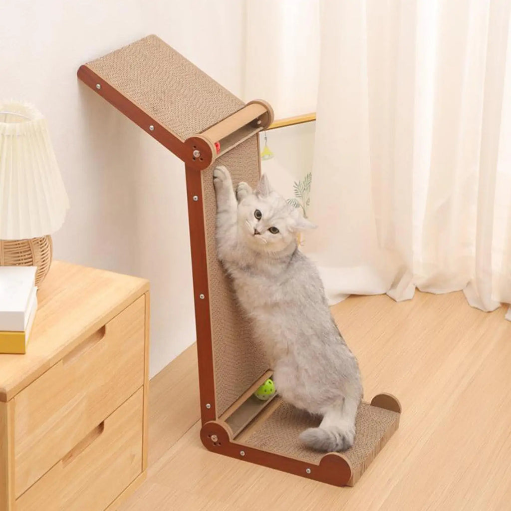 Vertical Standing Cat Scratching Board Interactive Play Cat Lounge Bed Cat Scratcher Grinding Claw Quake