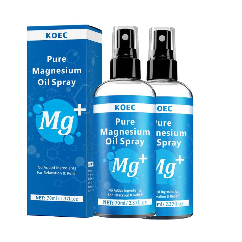 1/2PCS Magnesium Oil Spray for Feet & Sleep, Relief & Relaxation, Smoothes And Softens Skin,Muscle Health Leg & Joint Care 70g Quake 2pcs