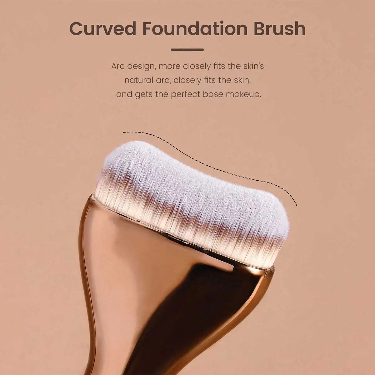 1pc Soft To Touch Travel Cosmetic Brush Professional Makeup Brush Foundation Brush Face Brush Powder Brush Detail Brush At Home Quake