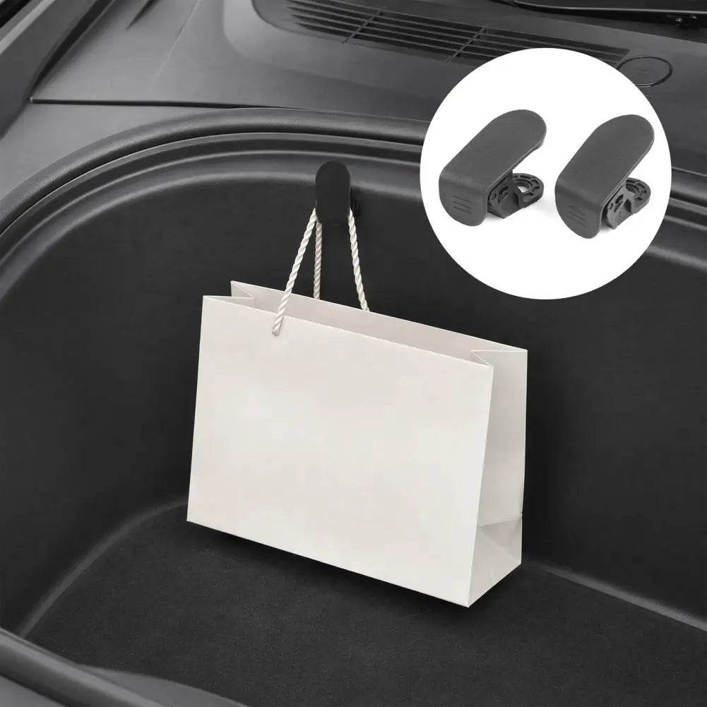 Strong Load-bearing Car Hook 1 Pair Front Trunk Hooks for Tesla Model 3 Foldable Frunk Organizer Accessories Strong Load-bearing Quake