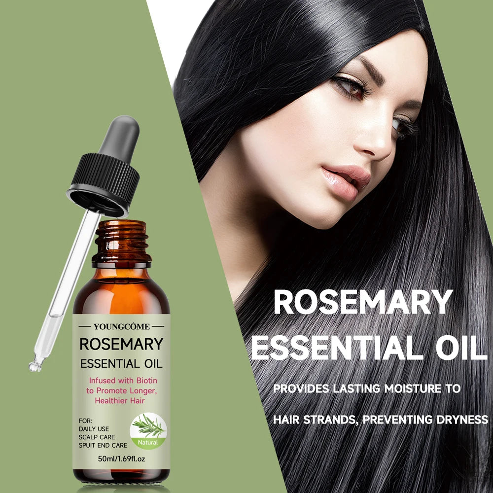 YOUNGCOME Rosemary Serum Conditioner for Hair Repair Mask Nourish Scalp Treatment Rosemary Essential Oil for Hair Care Shampoo Quake