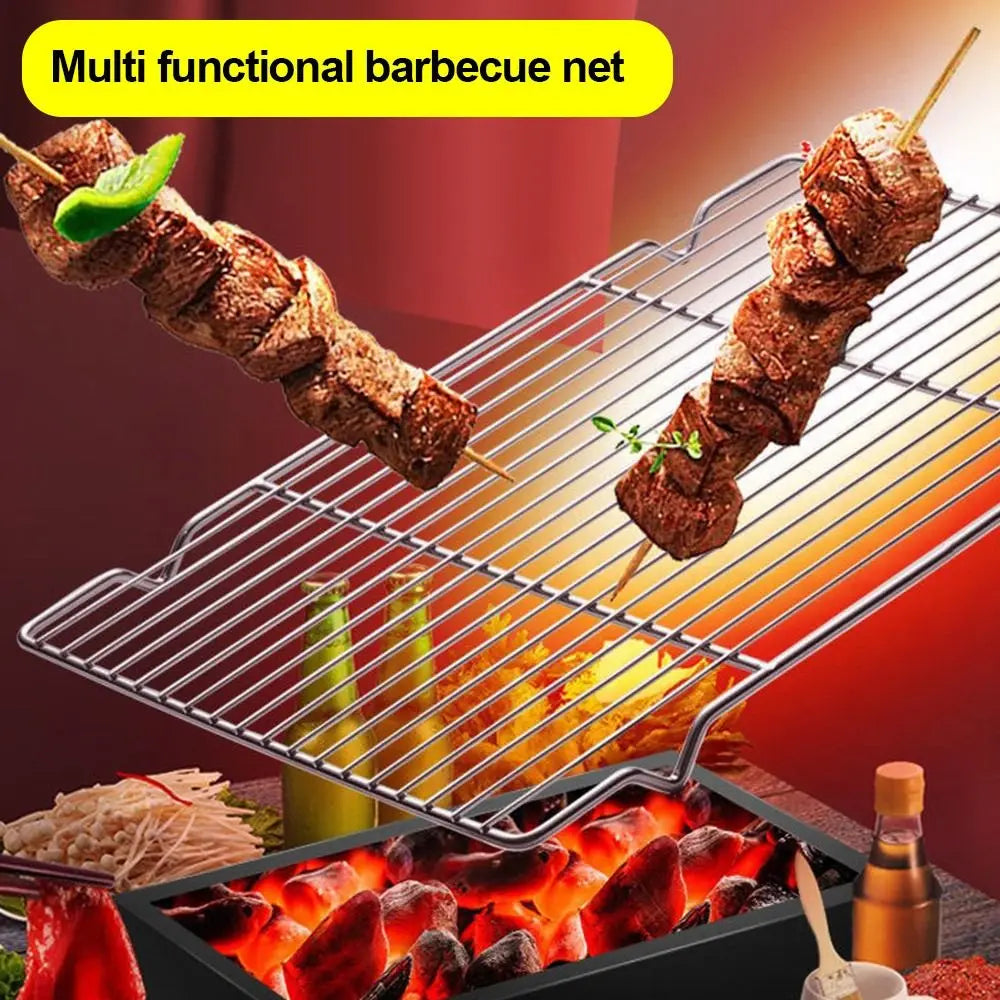 New Stainless Steel Cooling Rack Non-stick Silver Baking Tray BBQ Tray Quake