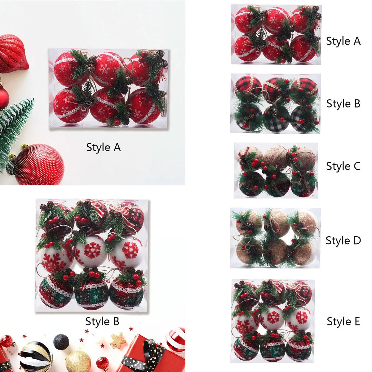 Christmas Ball Ornaments Reusable Charm Pendants Shatterproof Xmas Decor Christmas Ornaments for Xmas Trees for Anniversary Home Quake