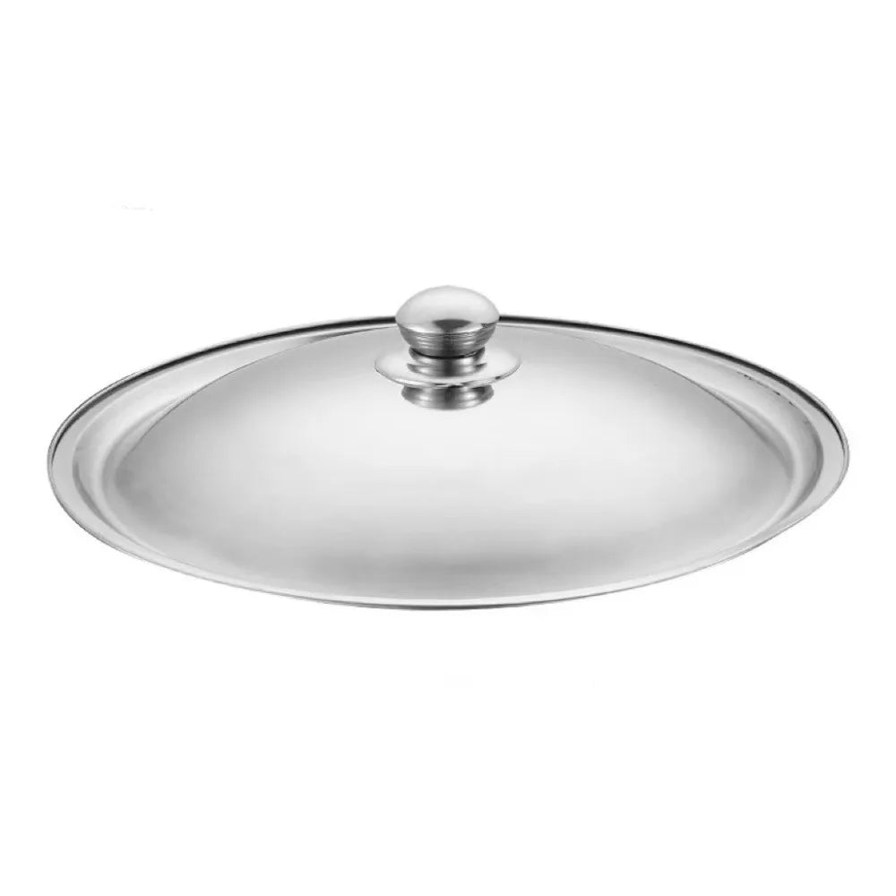 Durable Universal Pot Cover Round Stainless Steel Frying Pan Cover Knob 18-32cm Pot Lid Kitchen Accessories Quake