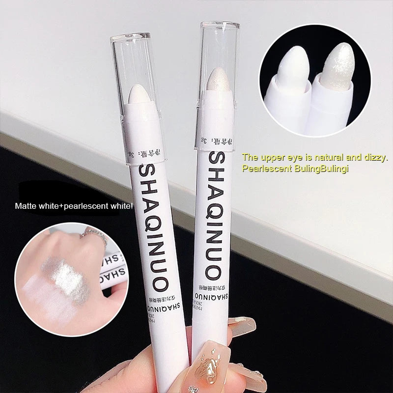 Lying Silkworm Pen Matte Pearlescent Fine Monochrome Brightening Highlight with Flash Eye Shadow Pen Glitter outline Contouring Quake