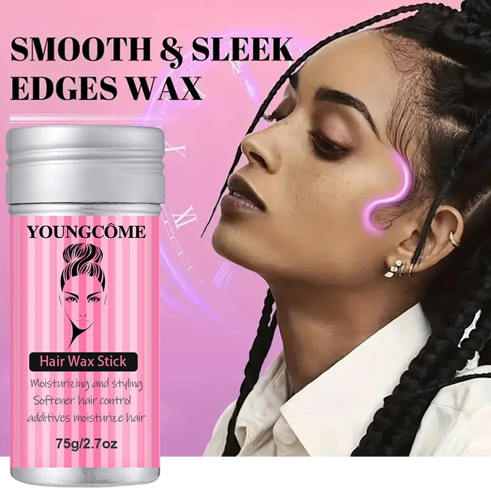  Hair Wax Stick Smooths Frizz Long-Lasting Styling Wax Sticks Non-greasy Smooth Hair Oil Stick for Women Girls Quake