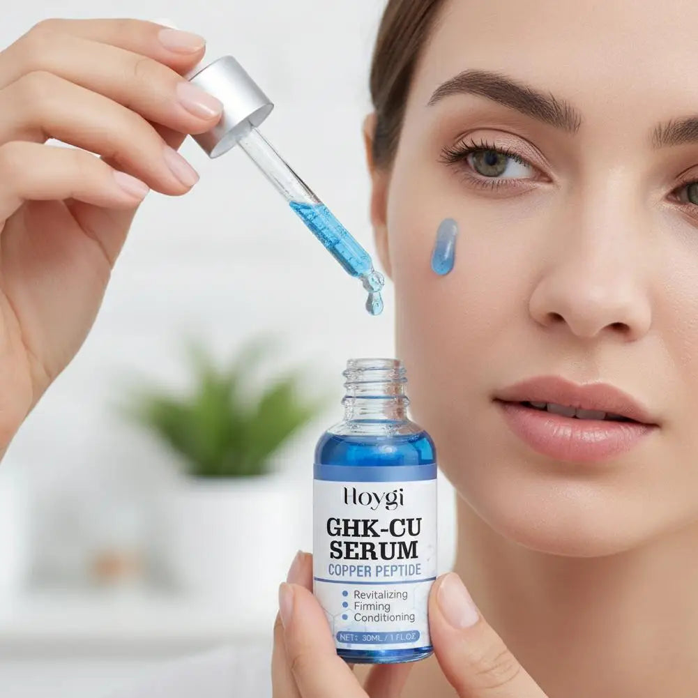 Copper Peptide Serum GHK-Cu Face Firming Lifting Fade Fine Lines Shrink Pores Barrier Repair Hyaluronic Acid Moisturizer Quake