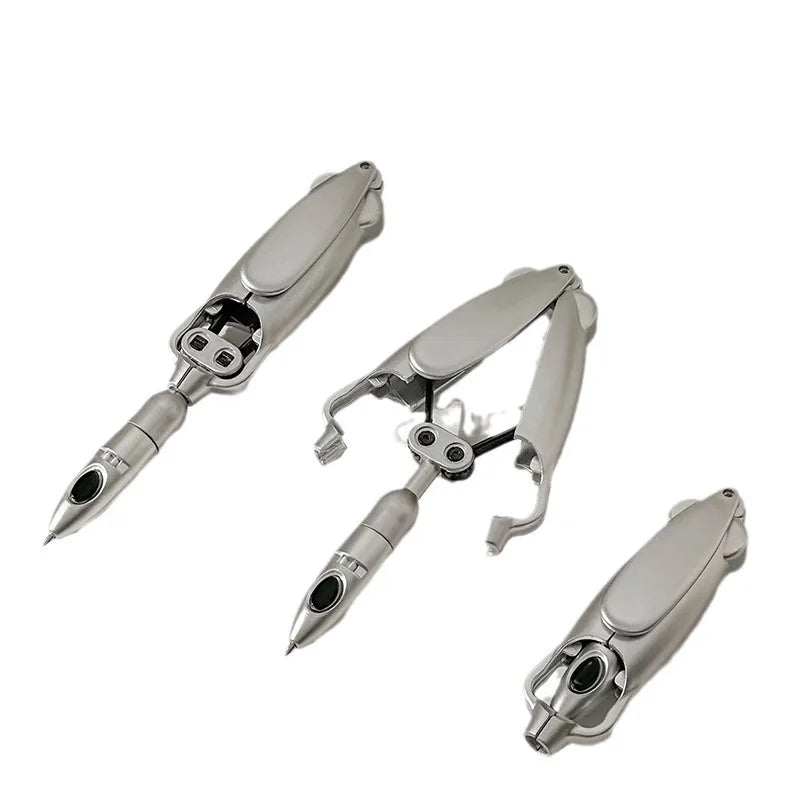 Transforming pen decompression automatic fun stationery squid strange press type ballpoint pen neutral pen Quake