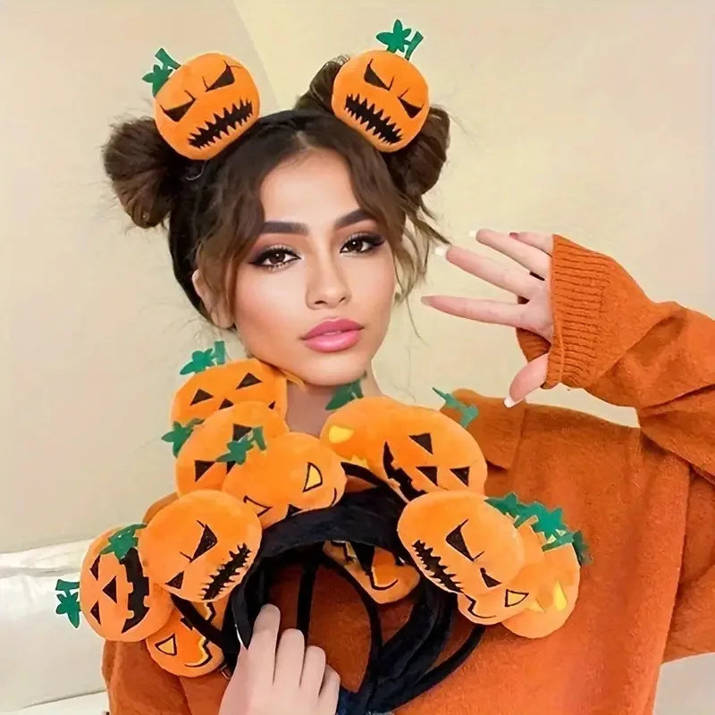 Cute Devil Doll Headband Halloween Party New Funny Pumpkin Headband Hair Accessories Hair Hoop Quake