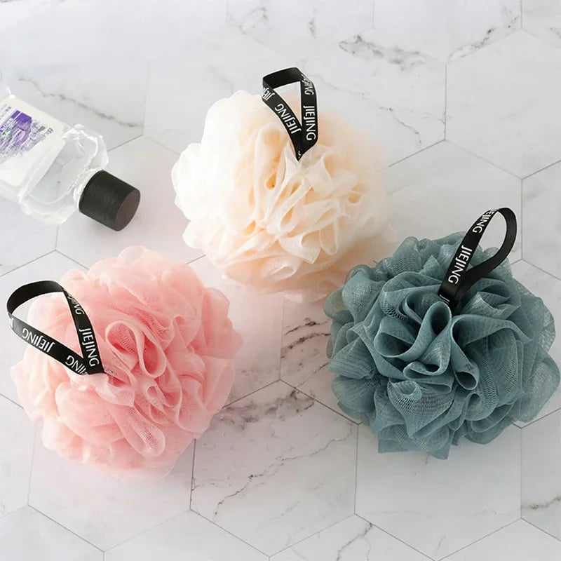 Soft Mesh Bath Sponge Balls Nylon Cleaning Brush Shower Puff Body Cleaner Exfoliating Scrubbers Bath Ball Bathroom Supplies Quake