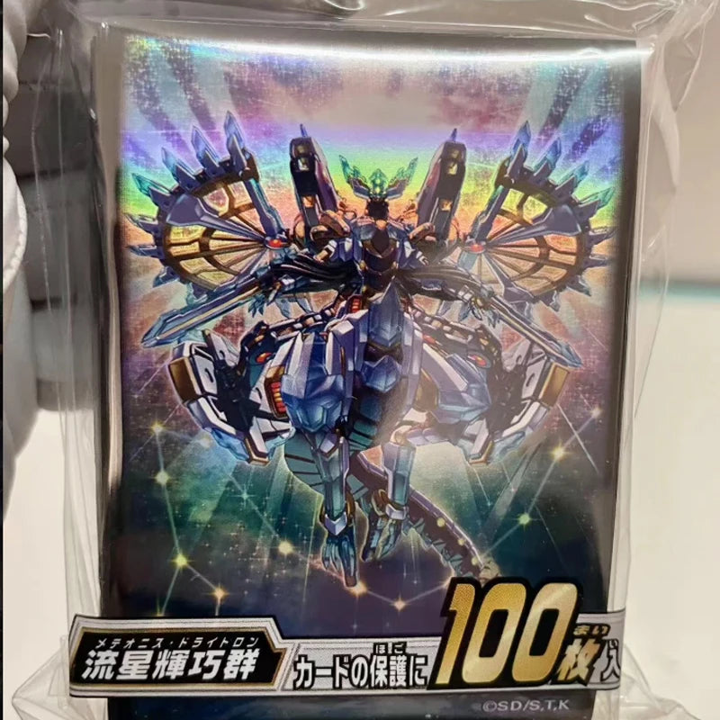 Hot 100pcs Official YuGiOh Drytron Card Sleeves 63x90mm Sealed Authentic Anime Card Protector for TCG Game Anime Collection Gift Quake
