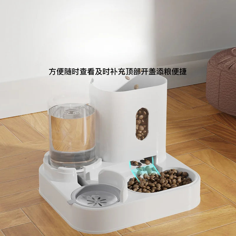 Cat Water Dispenser, Cat Food Automatic Feeder, Integrated Water Dispenser, Cat Drinking Water Flow Circulating Water Dispenser Quake