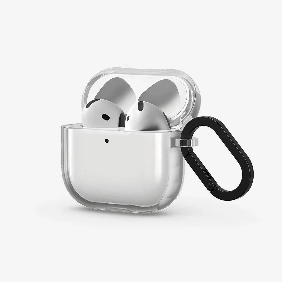Custom TPU / Matte / Silver Protective Case with Hook for AirPods 4 Pro3 Pro Earbuds Charging Box Cover Quake
