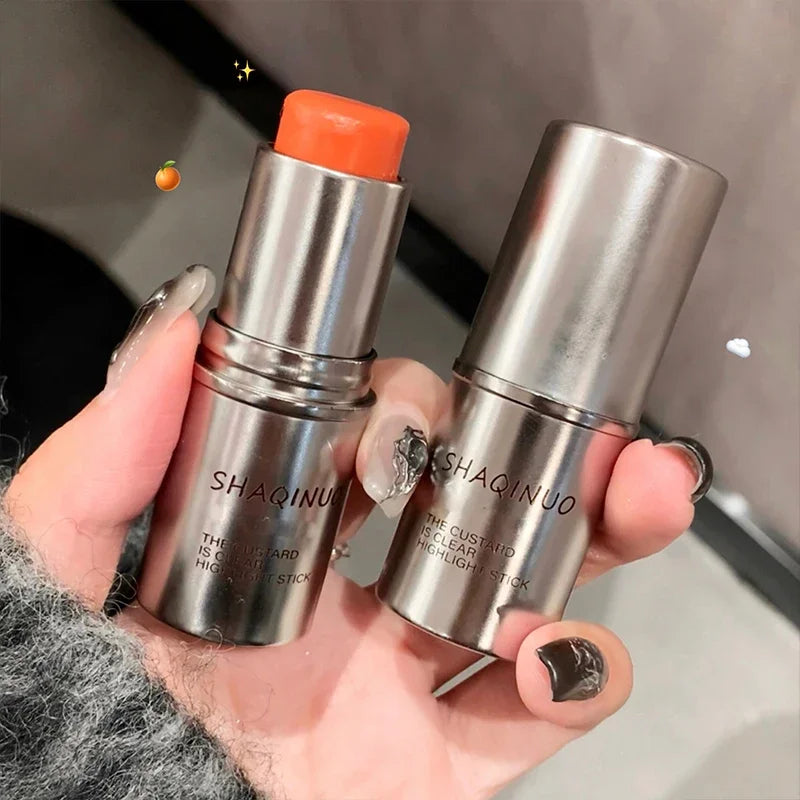 Custard Clear Light Stick Moisturizing Gloss Creamy Muscle Korean Makeup Blush Stick Quake