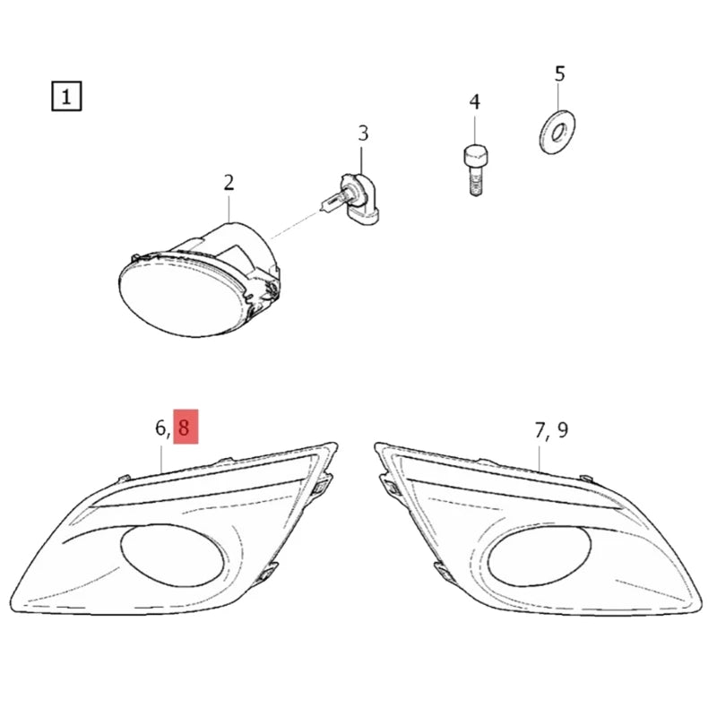 1 Pair Fog Lamp Trim Caps Car Front Bumper Fog Light Cover Auto Accessory for Volvo XC60 09-16 Replace 31294051 31294052 Quake