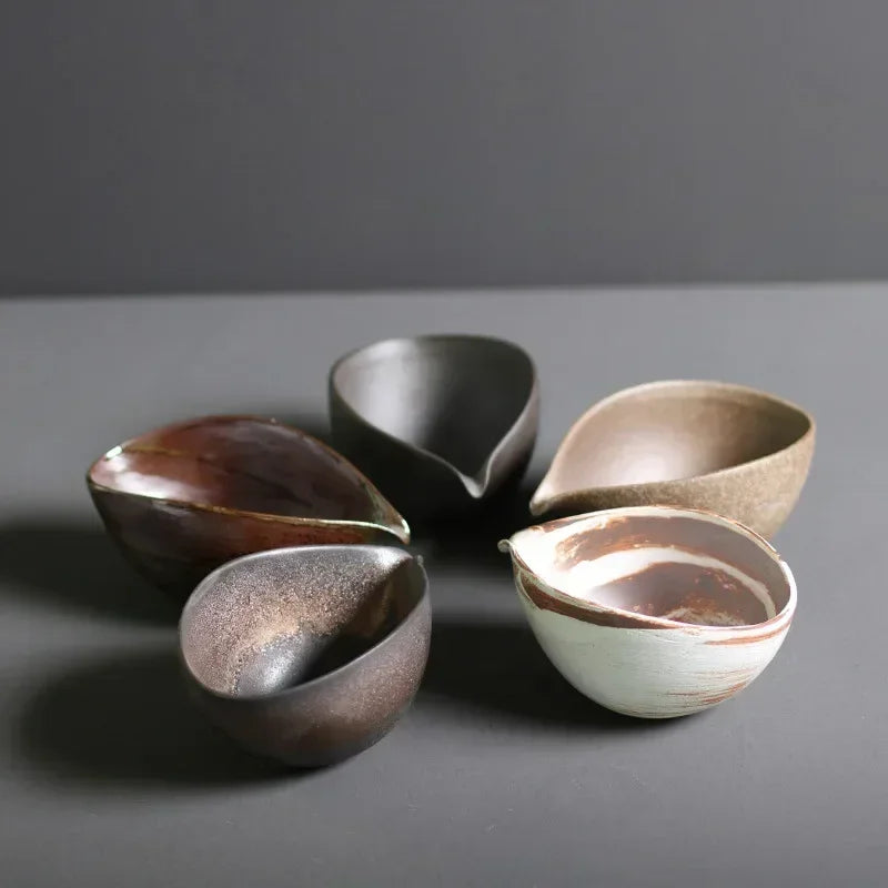 Rough Pottery Matcha Tea Bowl Tea Set Accessories Japanese Etiquette Matcha Mixed Bowl Kitchen Tools Tea Set Accessories Quake