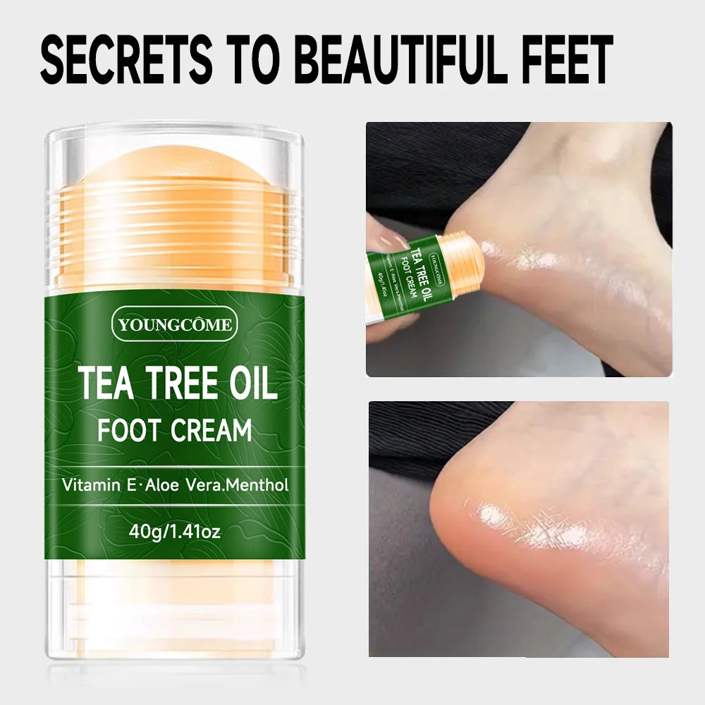 Tea Tree Oil Foot Cream Deep Hydrating Foot Care Moisturizing Roughness Softens Cracked Feet Exfoliating Foot Care Quake